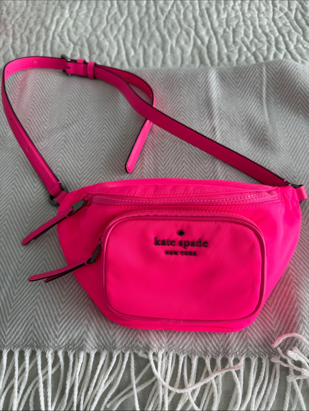 kate spade Neon Hot Pink Crossbody Belt Bag